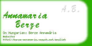 annamaria berze business card